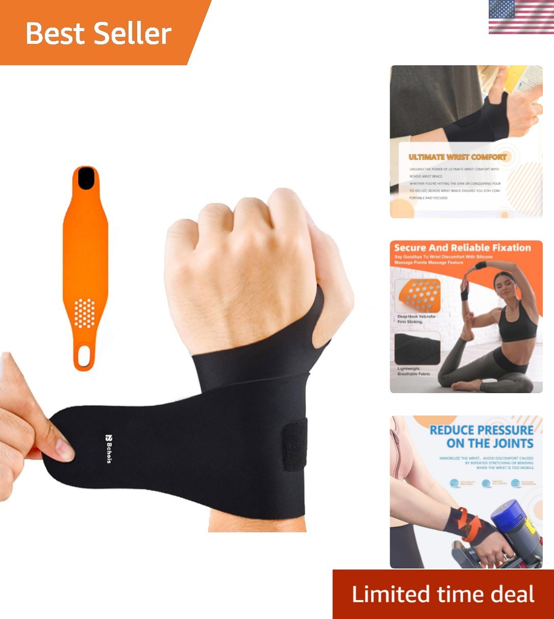 Wrist Brace,Wrist Support for Carpal Tunnel Pain Relief,Ulnar Brace Ultra-Thi…