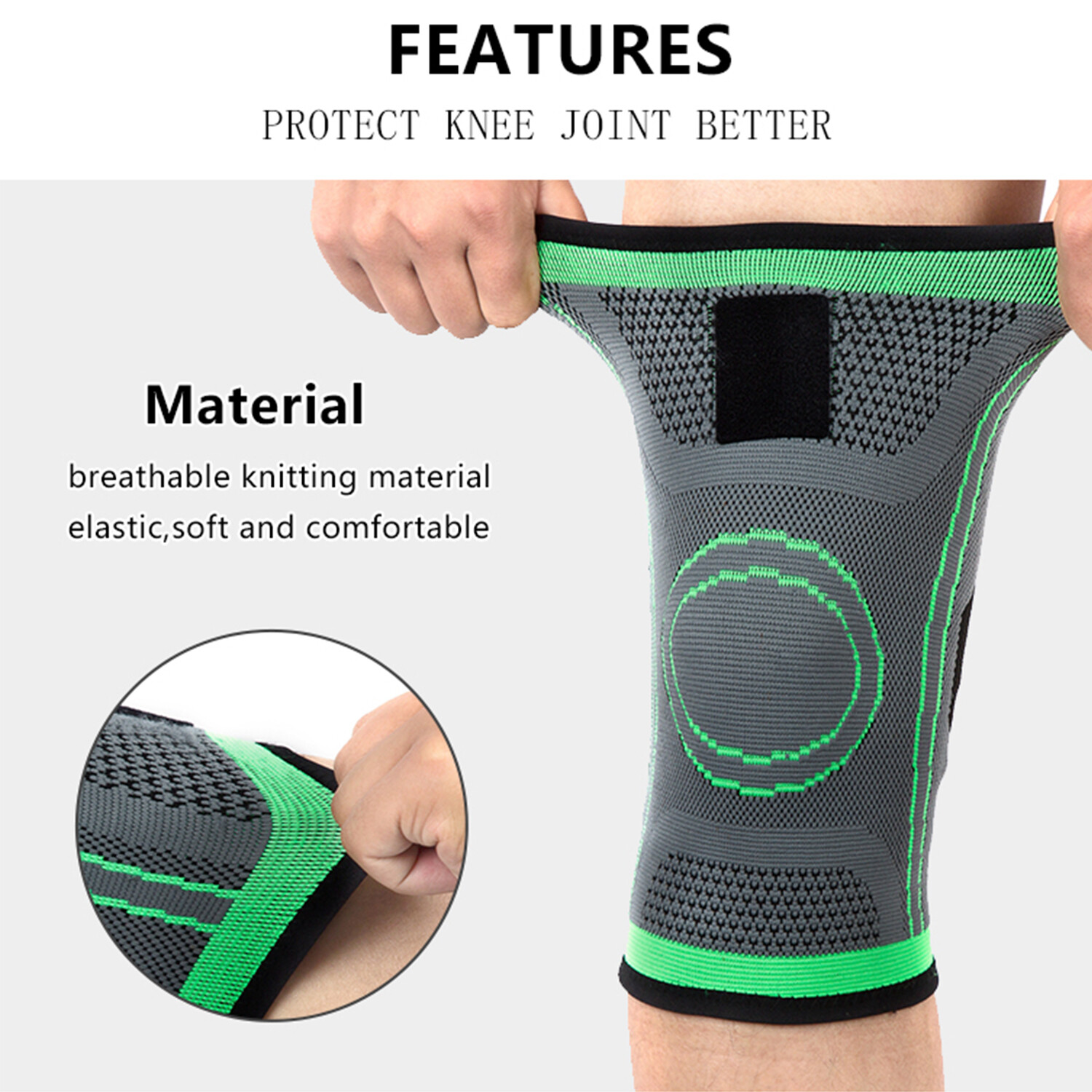 Athletics Knee Support Compression Sleeve Running Sports Brace Joint Pain Relief