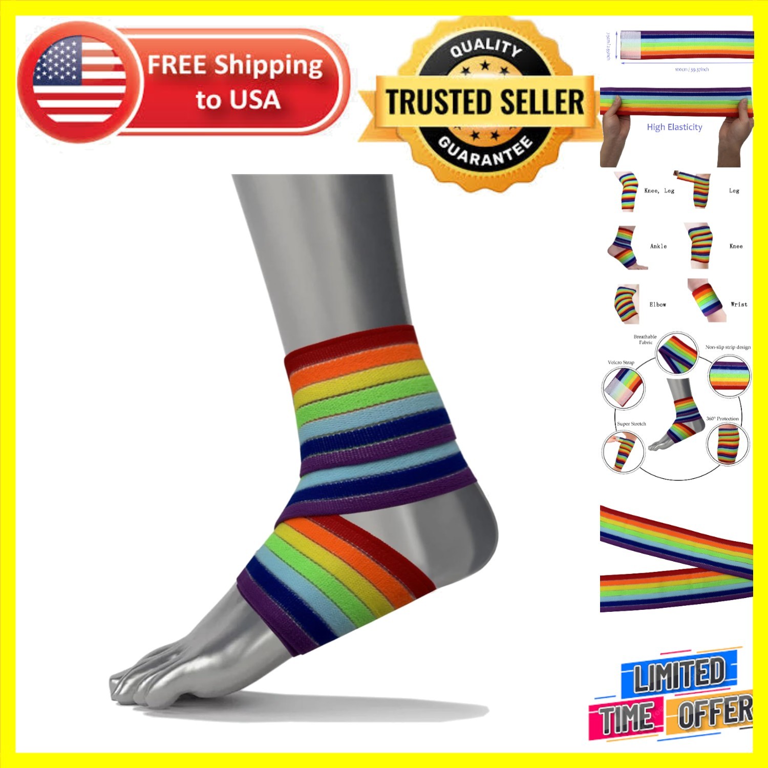 Adjustable Compression Ankle Support for Enhanced Comfort and Mobility in Sports