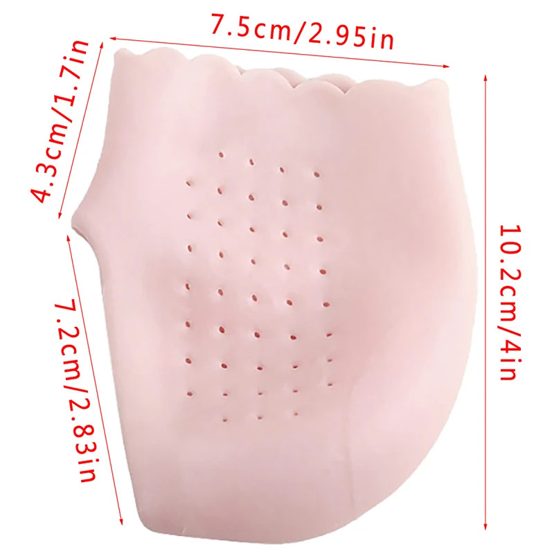 2Pcs Silicone Feet Sock Moisturizing Gel Heel Thin Socks with Hole Cracked