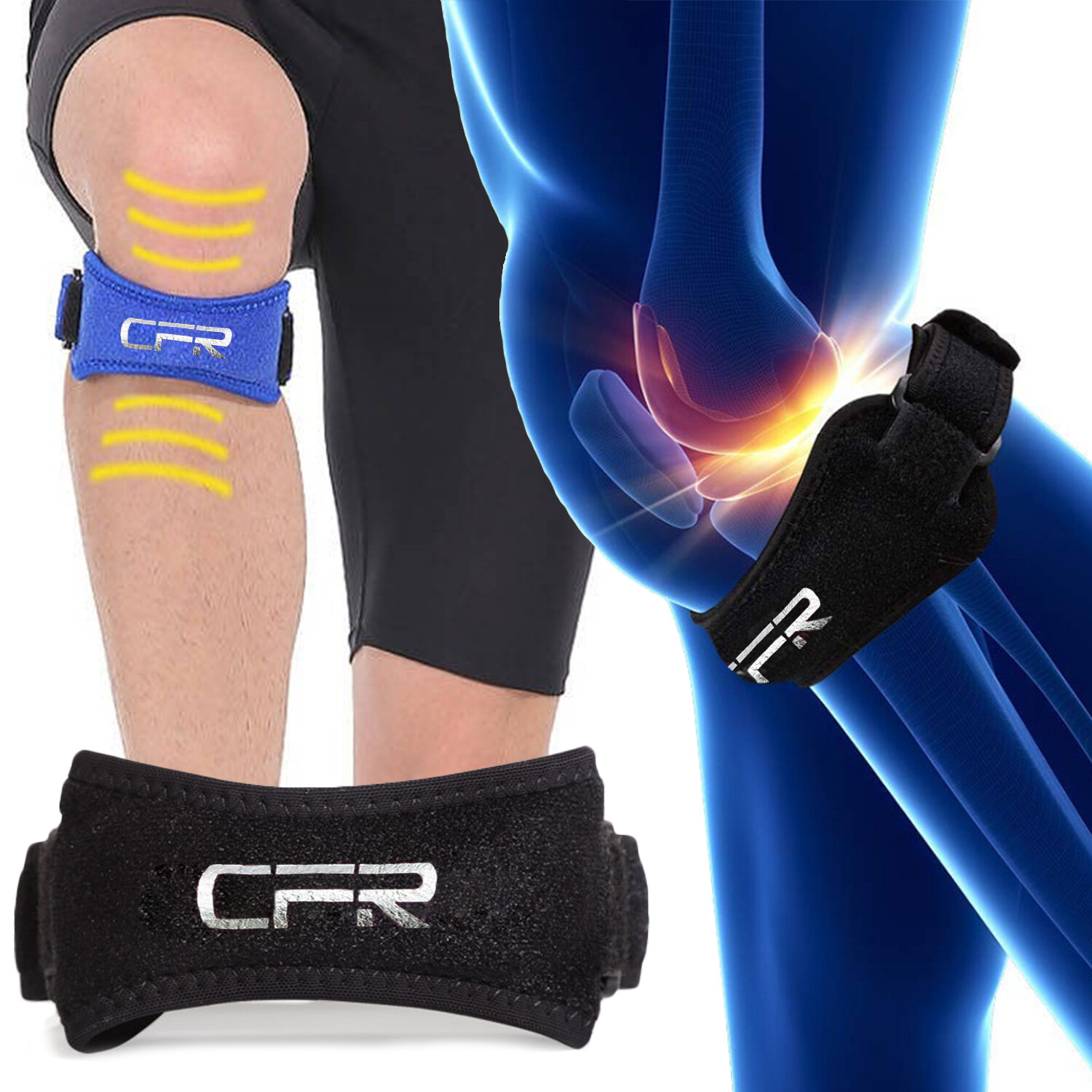 Knee Support Brace Patella Stabilizer Strap Arthritis Tendon Pain Relief Sport