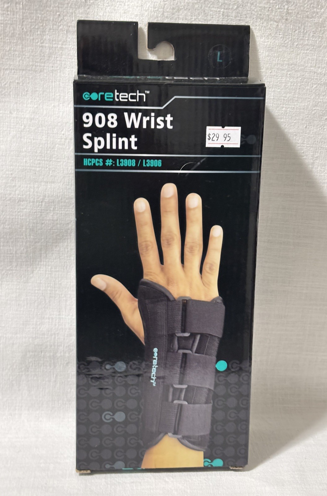 Coretech 908 Wrist Splint by Vive Health – Right Large Black