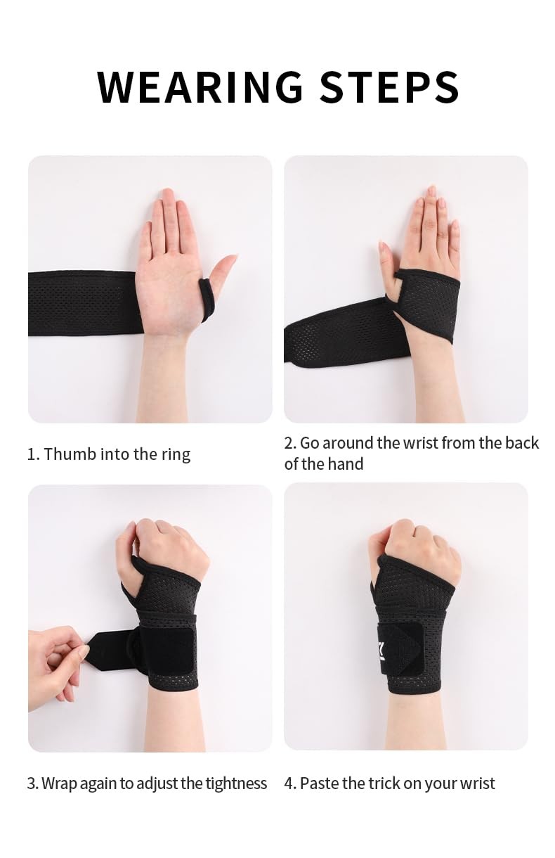 Wrist Brace Wrist Wraps for Women Men, 1 Pair Carpal Tunnel Wrist Brace Wrist…