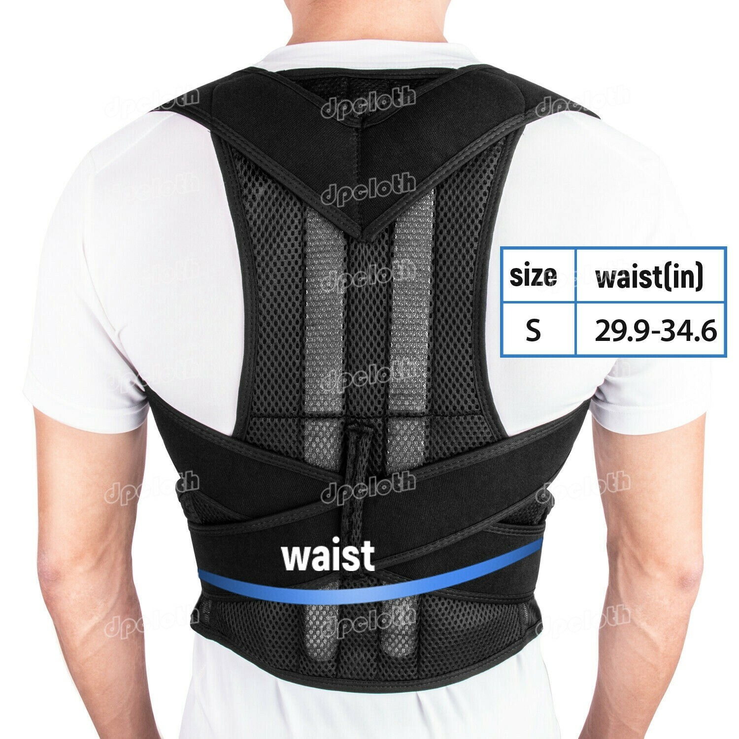Heavy Duty Lift Lumbar Lower Back Waist Support Belt Brace Suspenders for Work