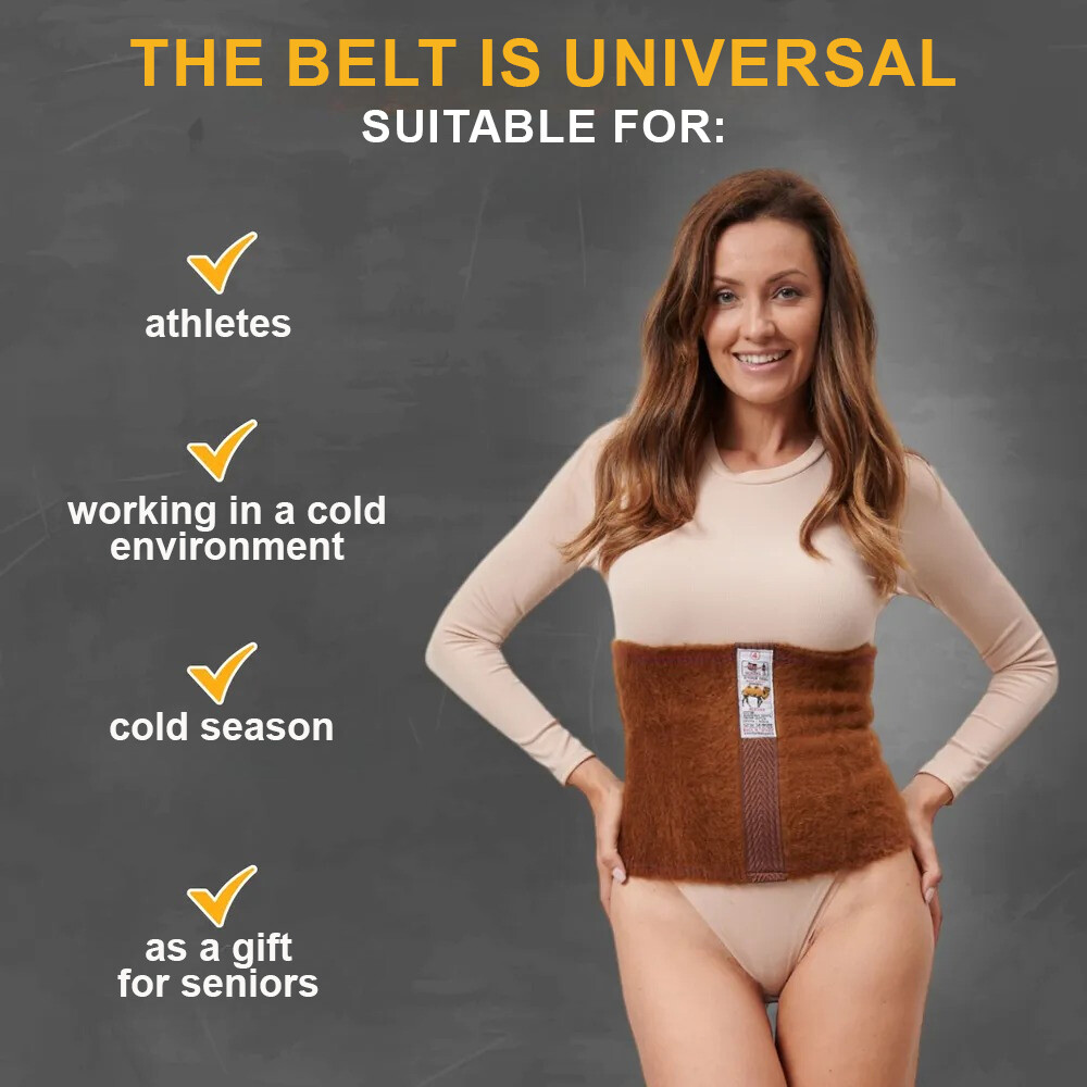 Warm Elastic Warming Belt Made from Camel Hair Wool Relief Back Pain Arthritis