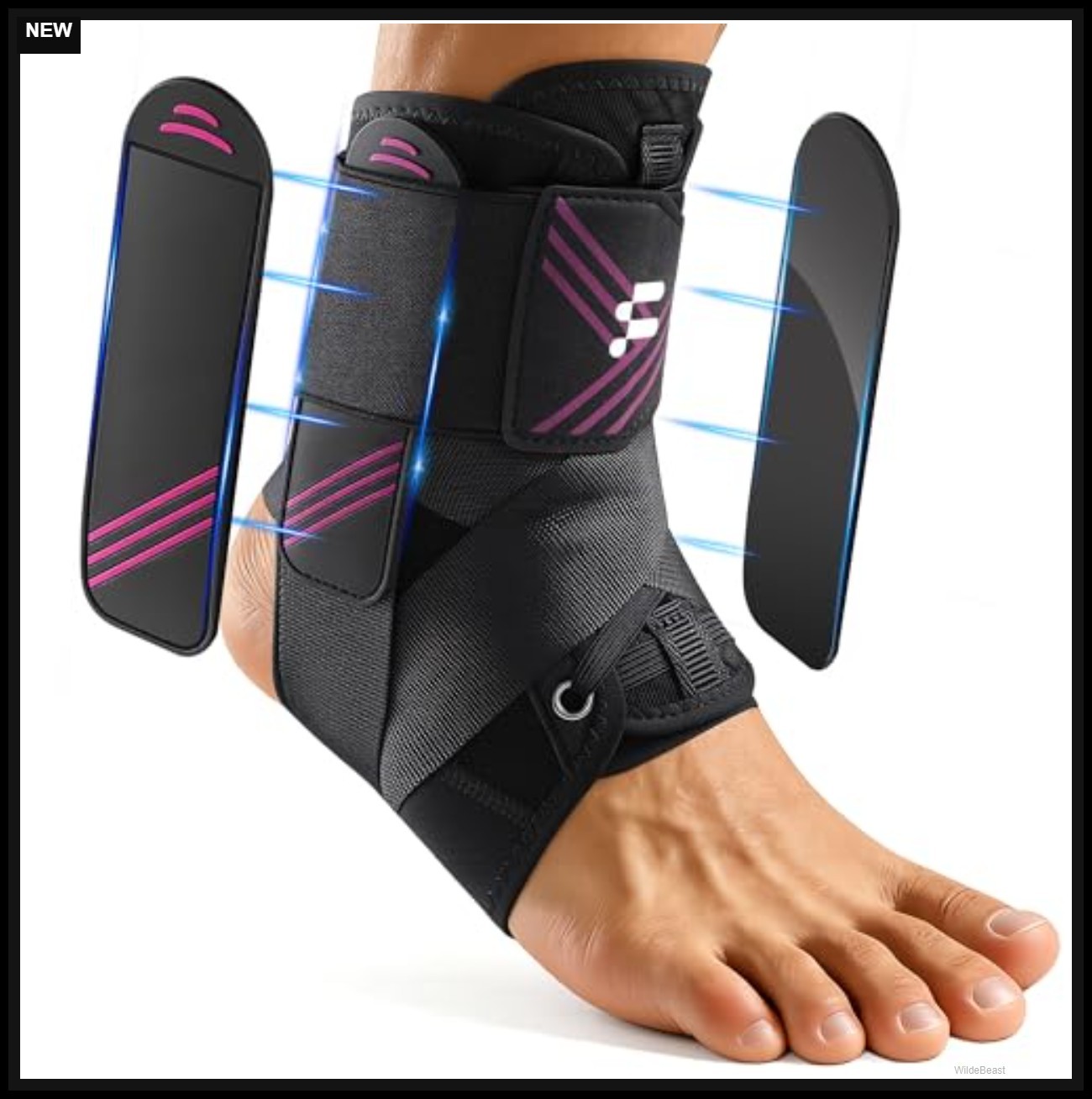 Ankle Brace Figure 8 Support 1.5mm Ultra Thin Compression Breathable for