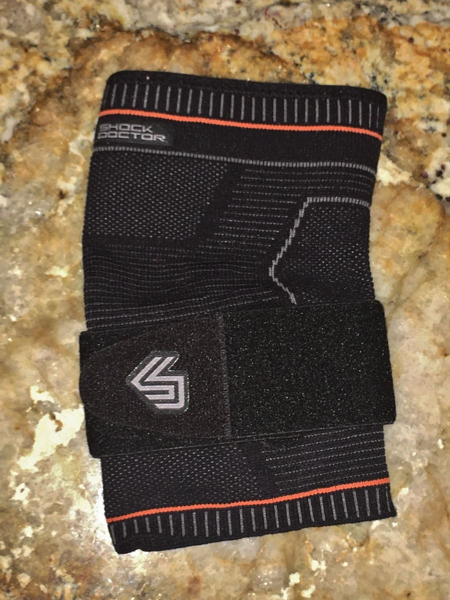 SHOCK DOCTOR Ultra Compression Knit Elbow Support w/ Gel Support Strap NEW XS S