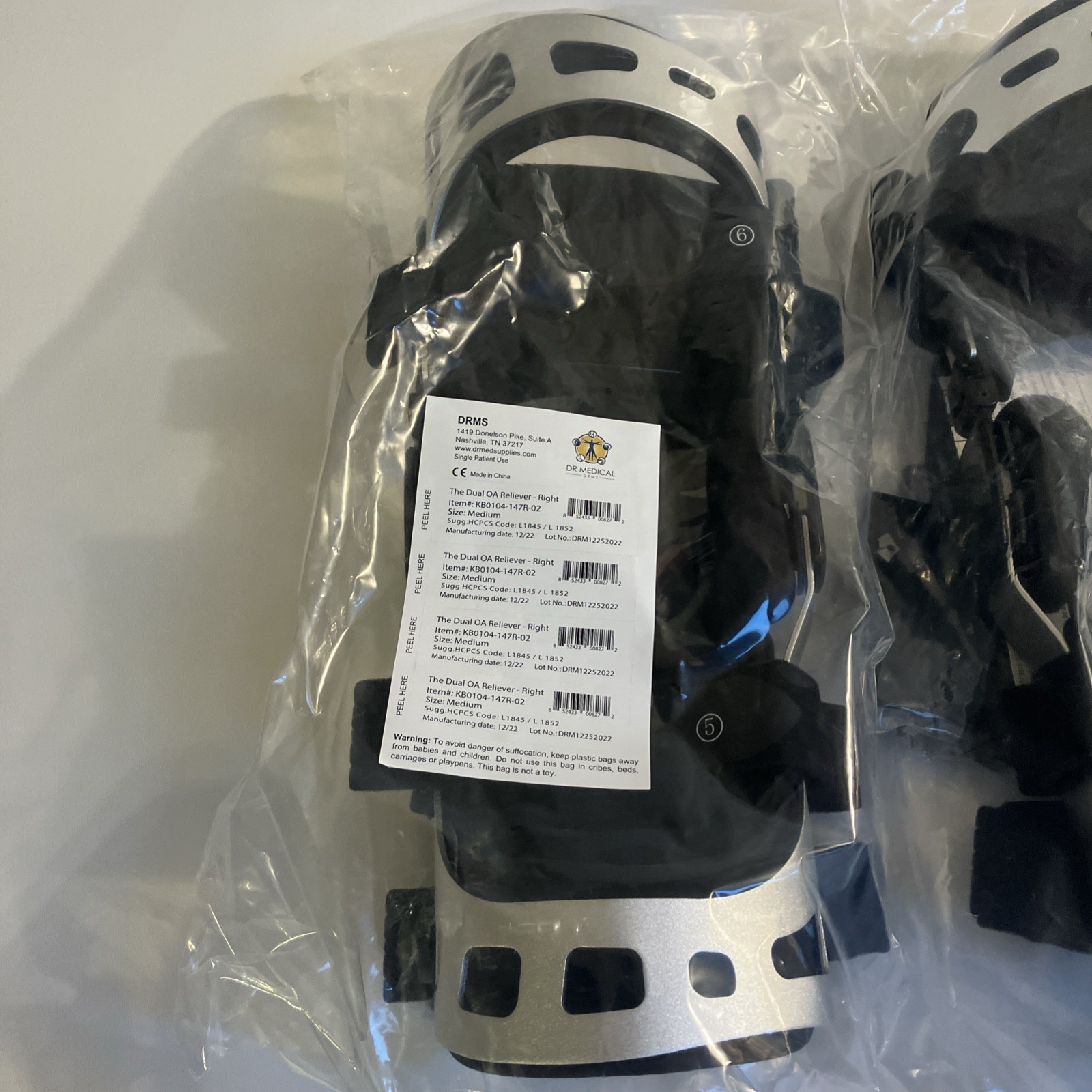 Dr Medical The Dual OA Reliever, L&R Knee Adjustable Brace Support Size: Medium
