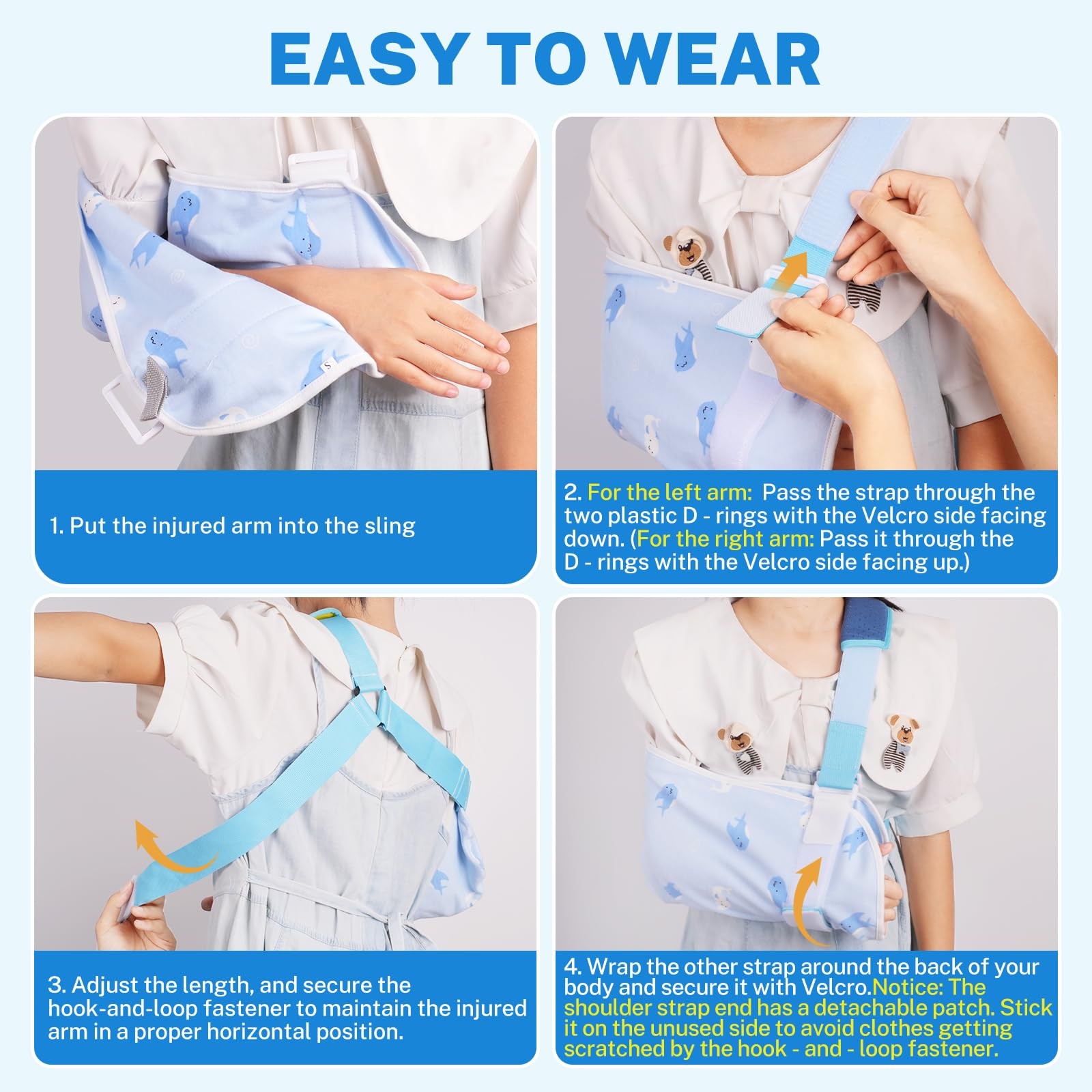 Arm Sling for Children – Adjustable Shoulder Immobilizer for Boys, Girls, Cla…