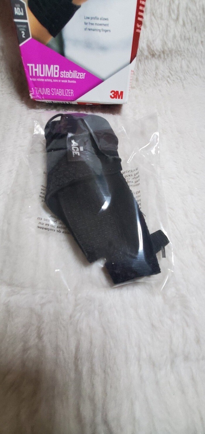 ACE Deluxe Thumb Stabilizer, Adjustable, Black, 1/Pack