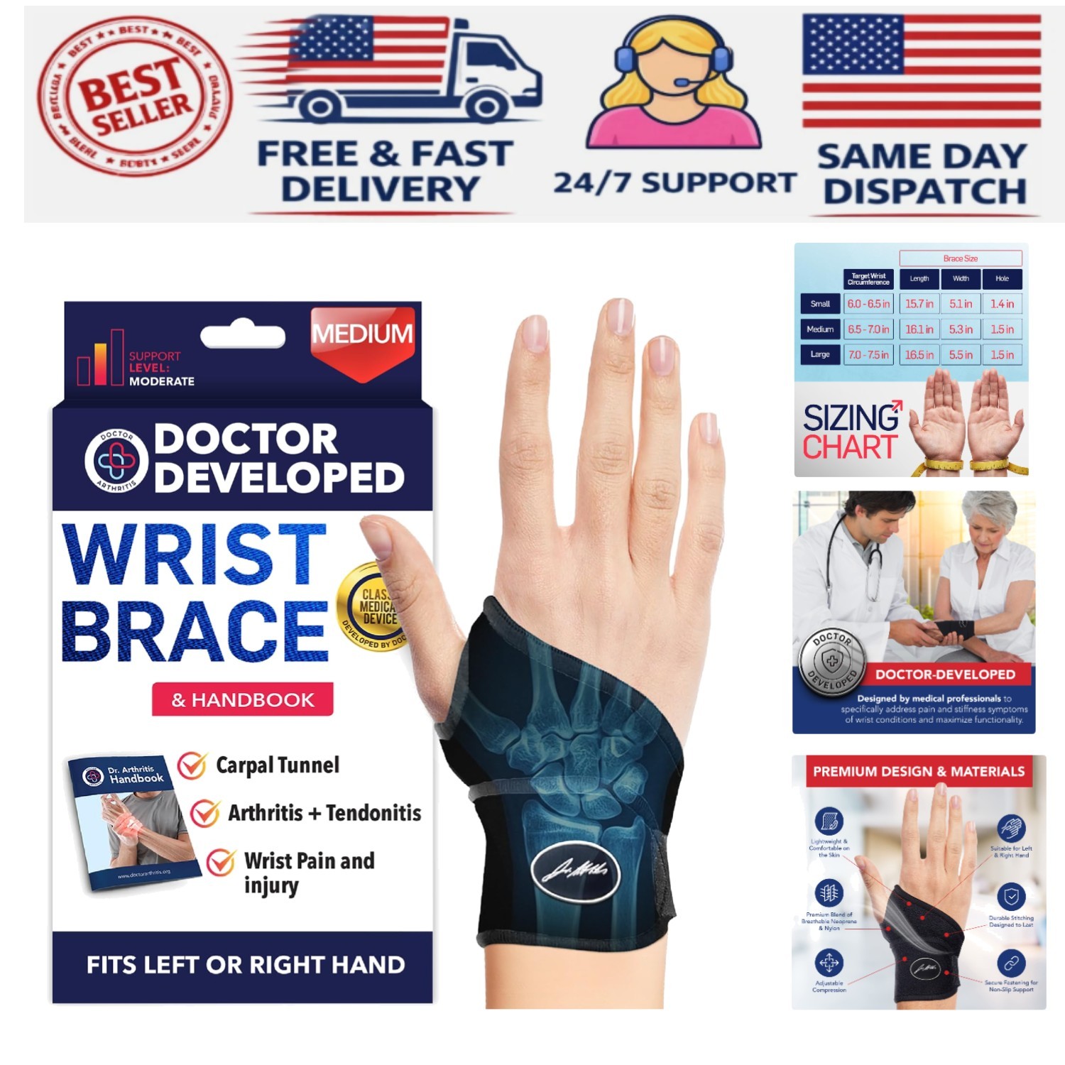 Lightweight Breathable Wrist Wraps – Comfort for Tendonitis & Sports Performance