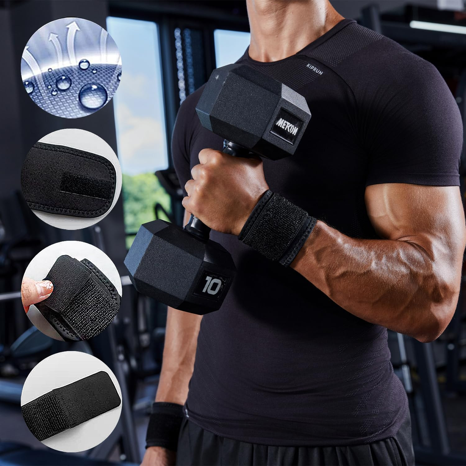 2 Pack Wrist Brace Adjustable Support Wrap For Weightlifting Carpal Tunnel