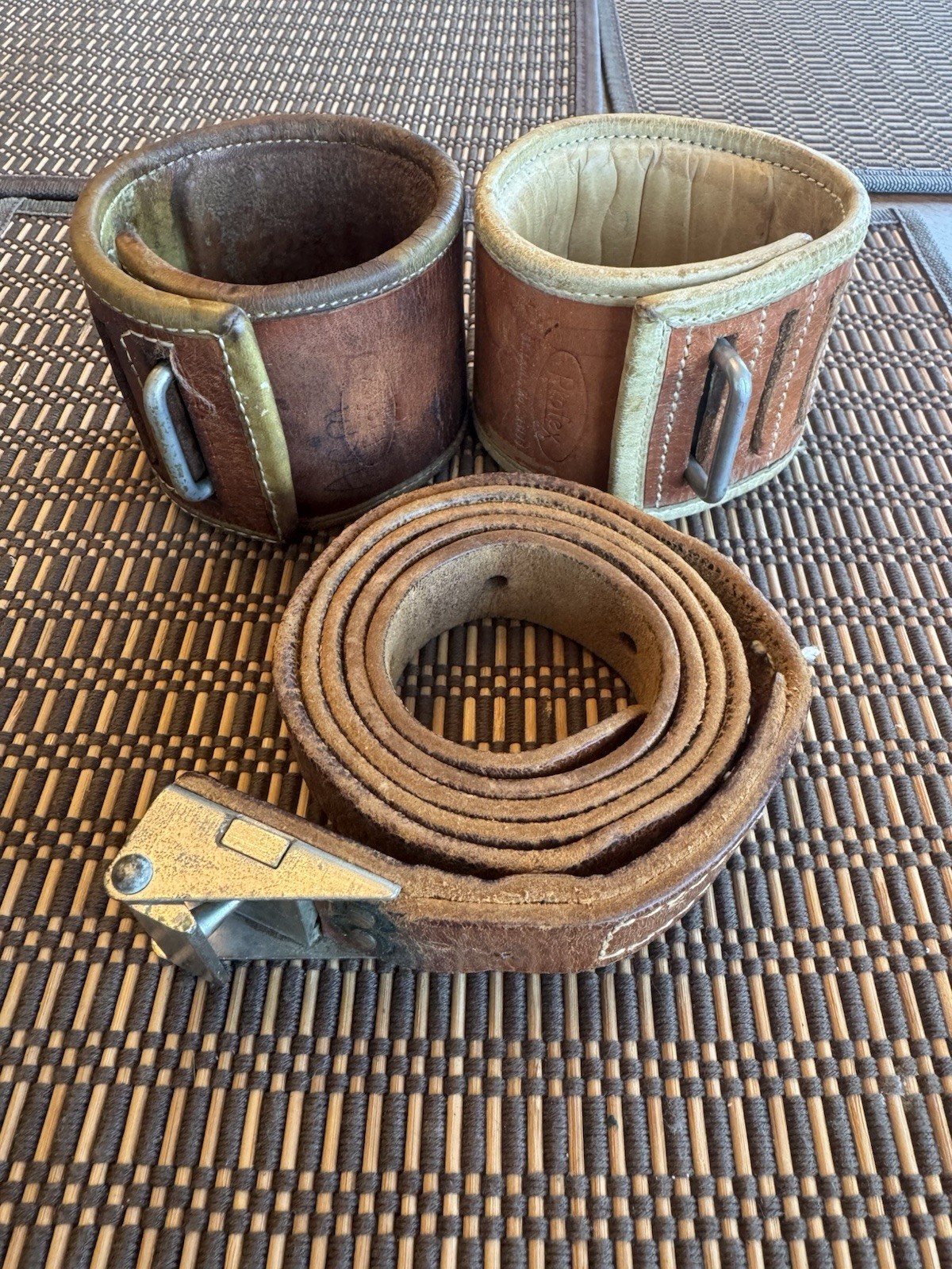 Profex Leather Transport Restraint Belt Wrist Cuffs St Louis MO USA Vintage
