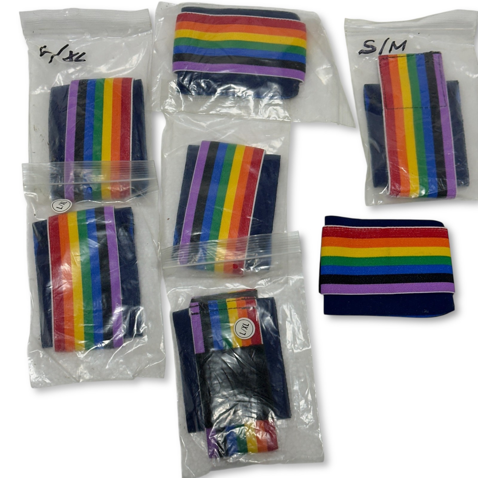OccuMed 300 Adjustable Wrist Compression Sleeves Rainbow S/M L/XL, Lot of 7