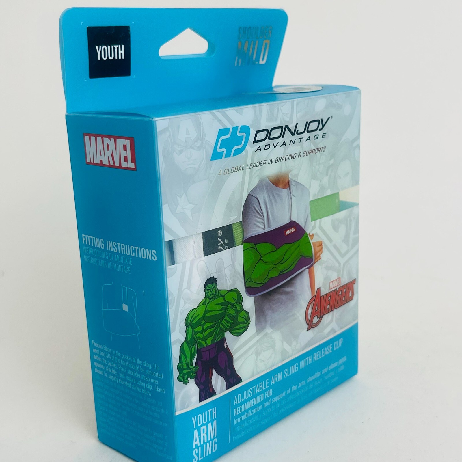 Marvel Avengers DonJoy Advantage Hulk Youth Adjustable Arm Sling w/ Release Clip