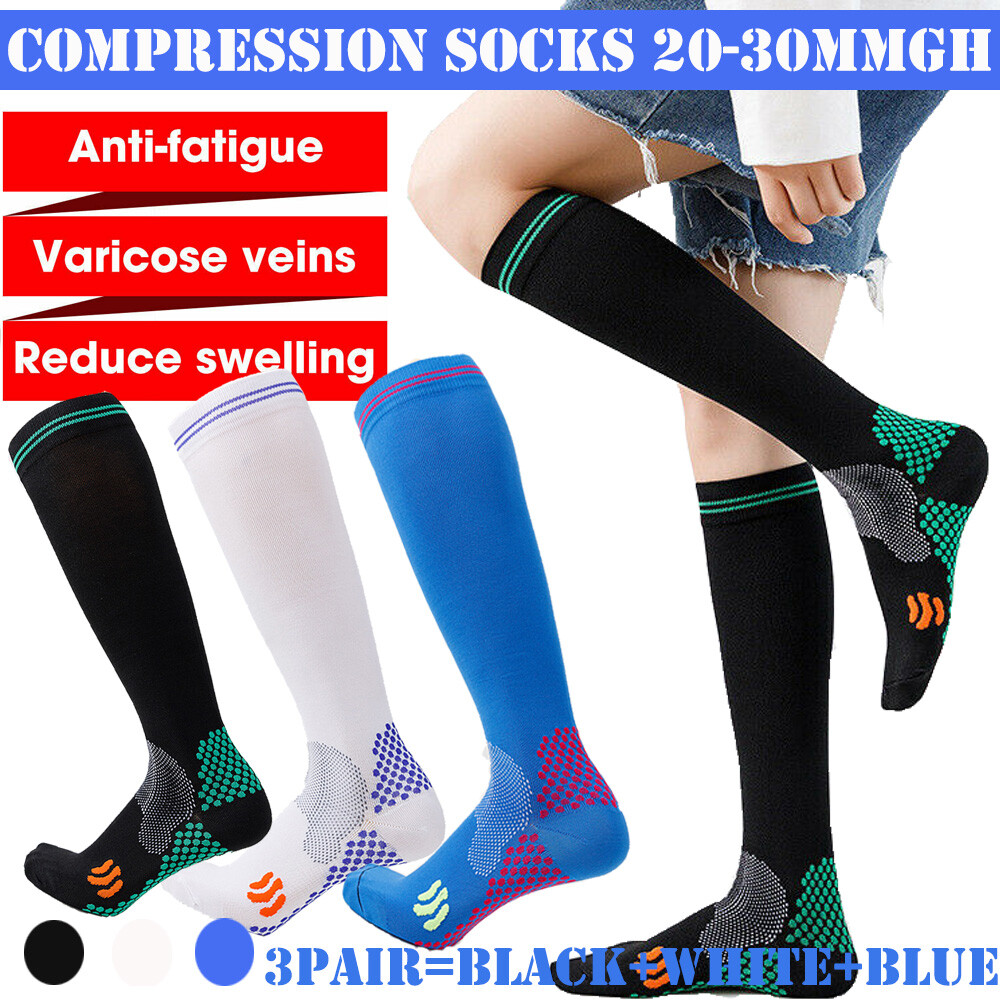 Easy-On/Easy-Off Calf Compression Socks 3Pair Medicinal Products Men Women S-XXL