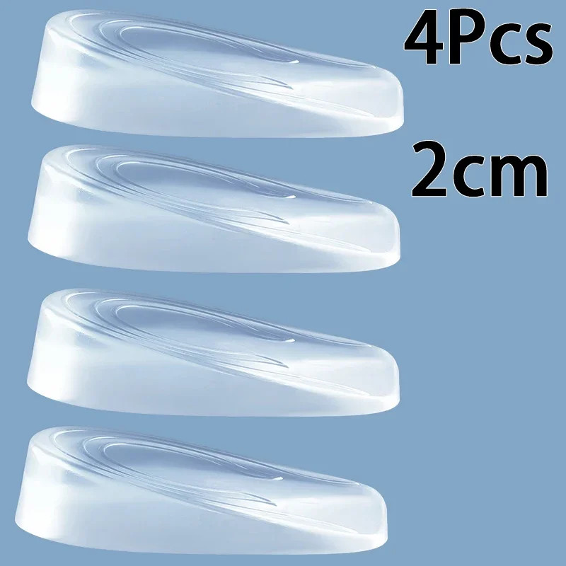 2pcs/4pcs Invisible Elastic Heel Pads Silicone Shock Absorbing Insoles Men’s and