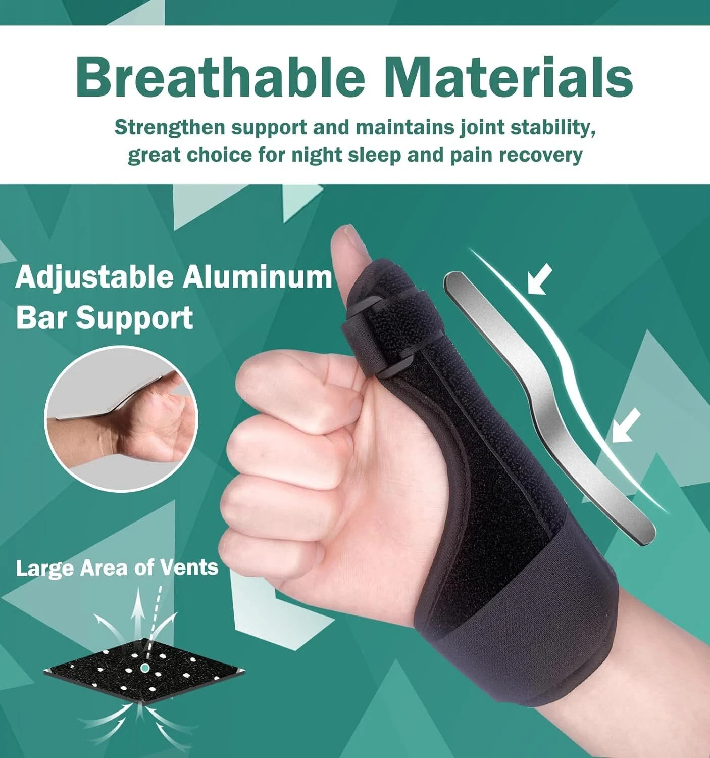 Sport Thumb Wrist Support Brace Carpal Tunnel Sprain Splint Arthritis Left Right