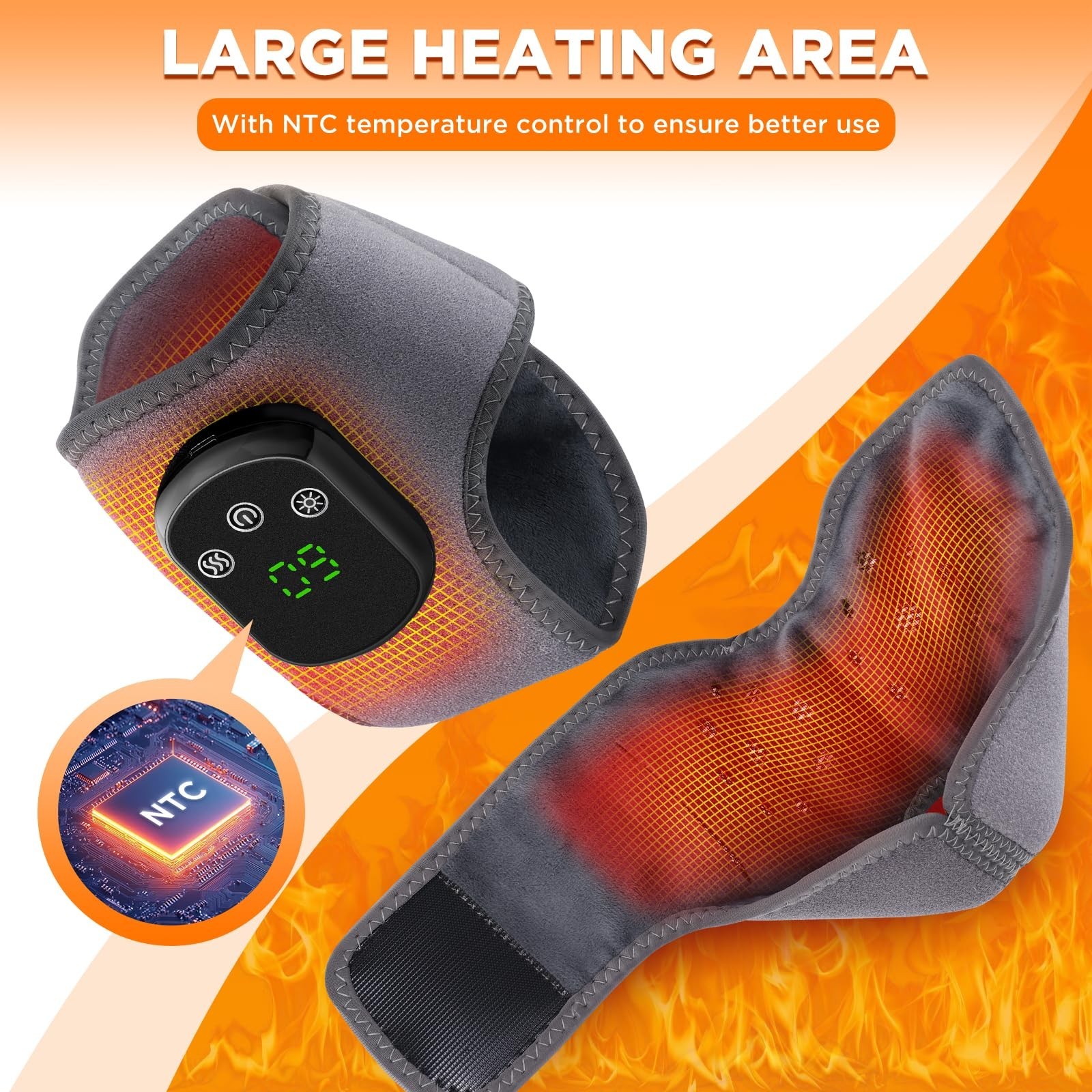 Cordless Ankle Heating Pad Foot Massager, Ankle Massager for Pain Relief, Hea…