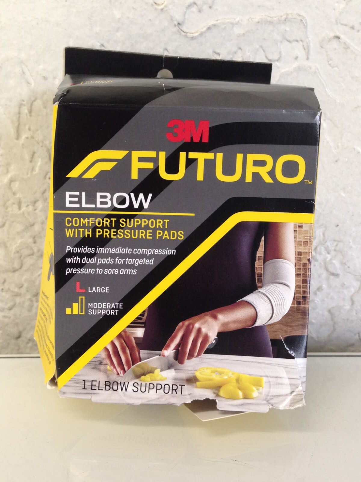 Futuro Elbow Support with Pressure Pads, Moderate Stabilizing Support, Large