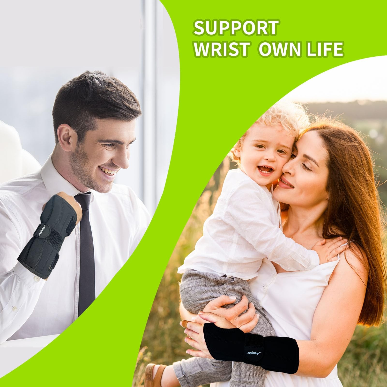 Neoprene Wrist Brace – Adjustable, Relieves Pain from Carpal Tunnel, Tendonit…