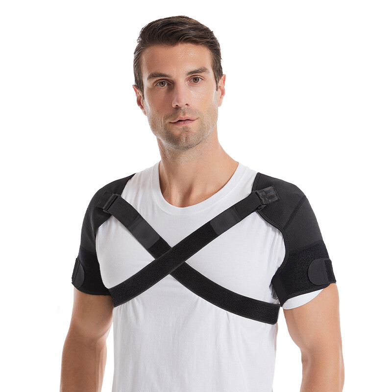 Double Shoulder Support Brace Strap Wrap Protector Men Women Posture Corrector