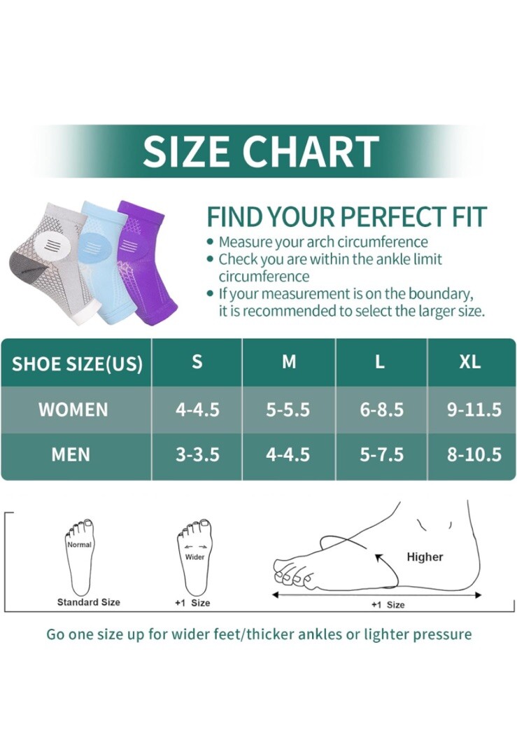 4 Pair Upgraded Neuropathy Socks for Women Men Ankle Compression Sleeve Foot …
