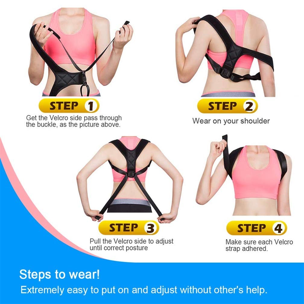 Posture Corrector Adjustable Back Brace Shoulder Support Clavicle Belt Men Women