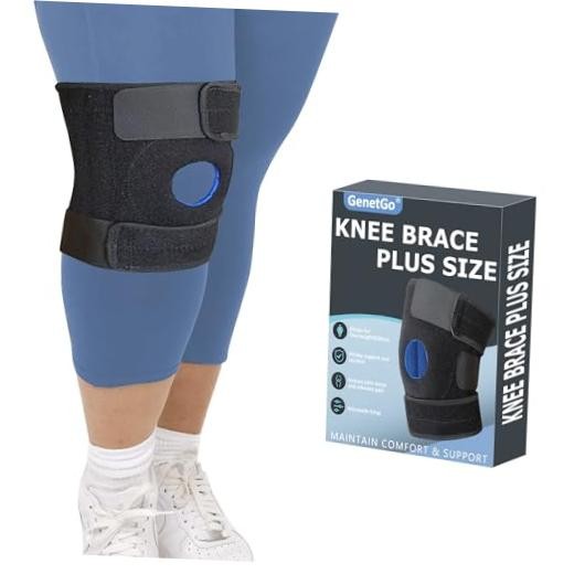 Plus Size Knee Brace for Obese Women & Men – Adjustable Knee XL/2XL/3XL
