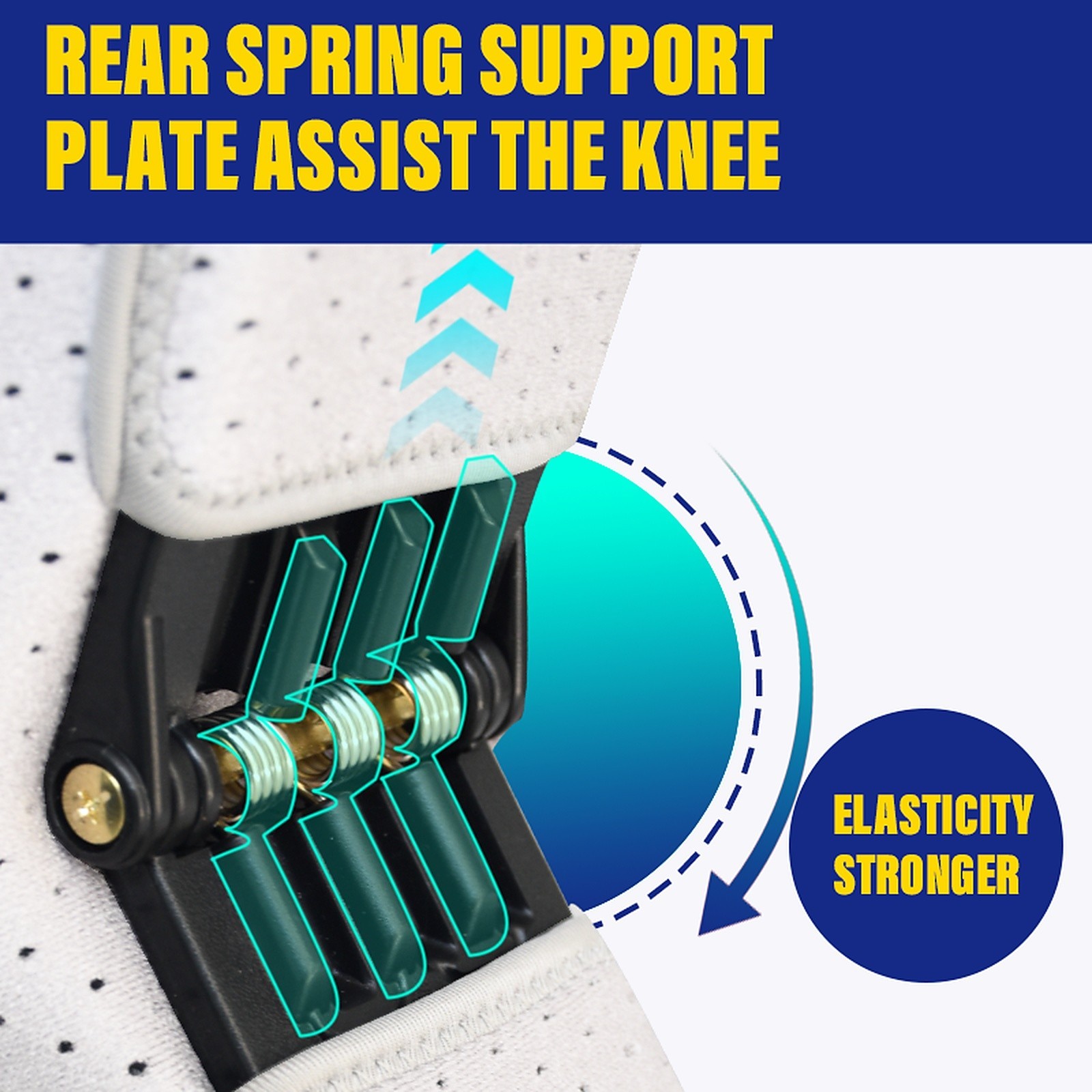 Knee Brace Joint Support Spring Booster Patella Stabilizer Pad Adjustable Relief