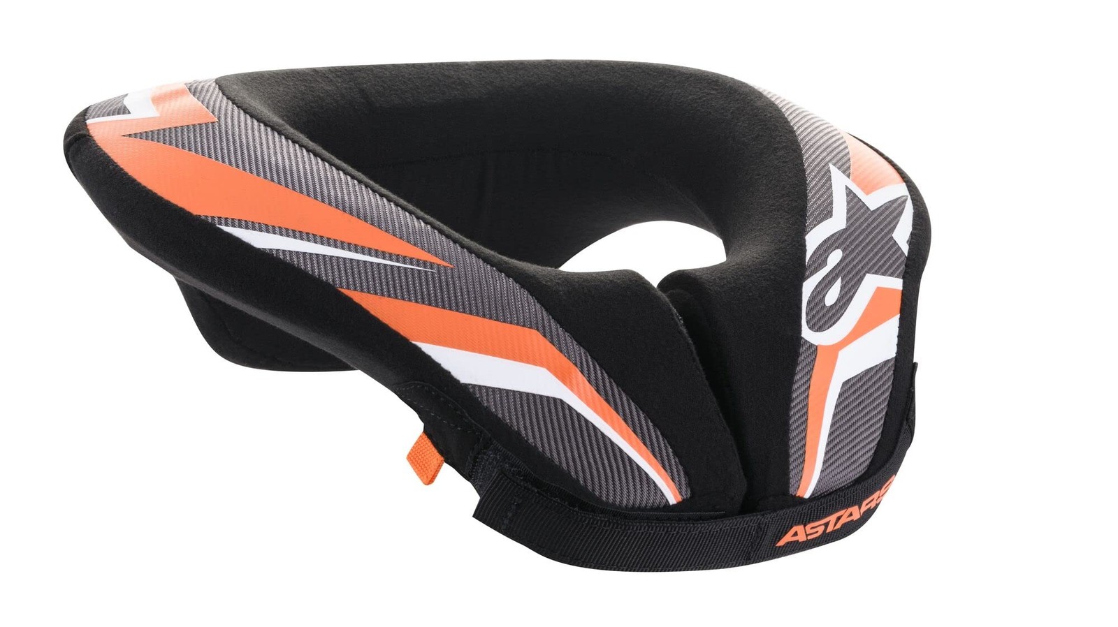 Youth Neck Roll for Motocross L/XL, Black/Anthracite/Orange Color