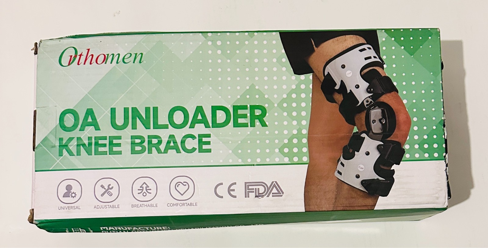 Orthomen OA Unloader Knee Brace, Adjustable Metal Medial: Only Box shows wears.