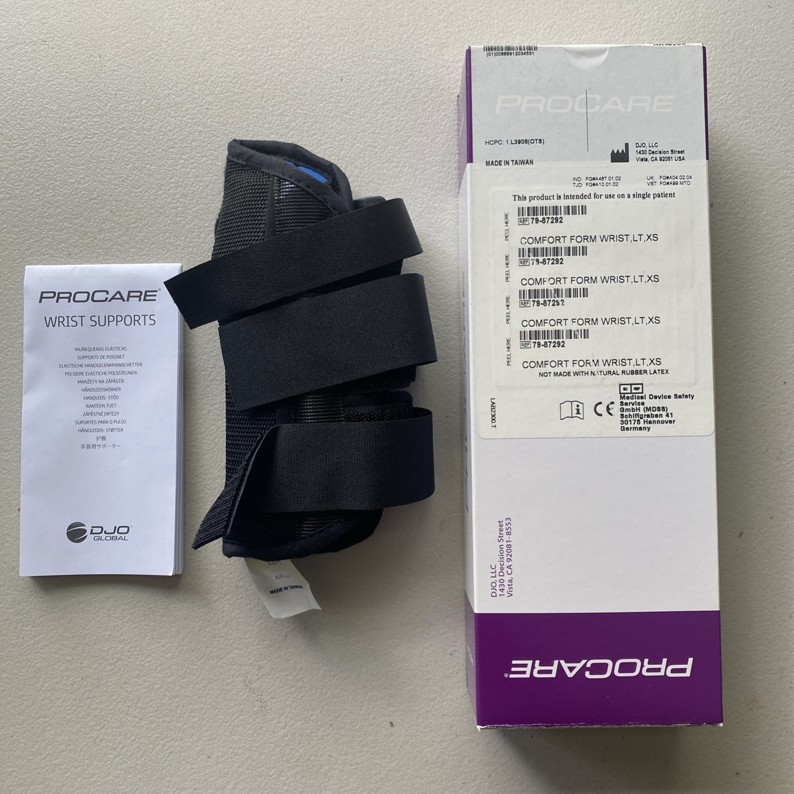 ProCare Comfort Form Wrist/Thumb LT, Size X-Small