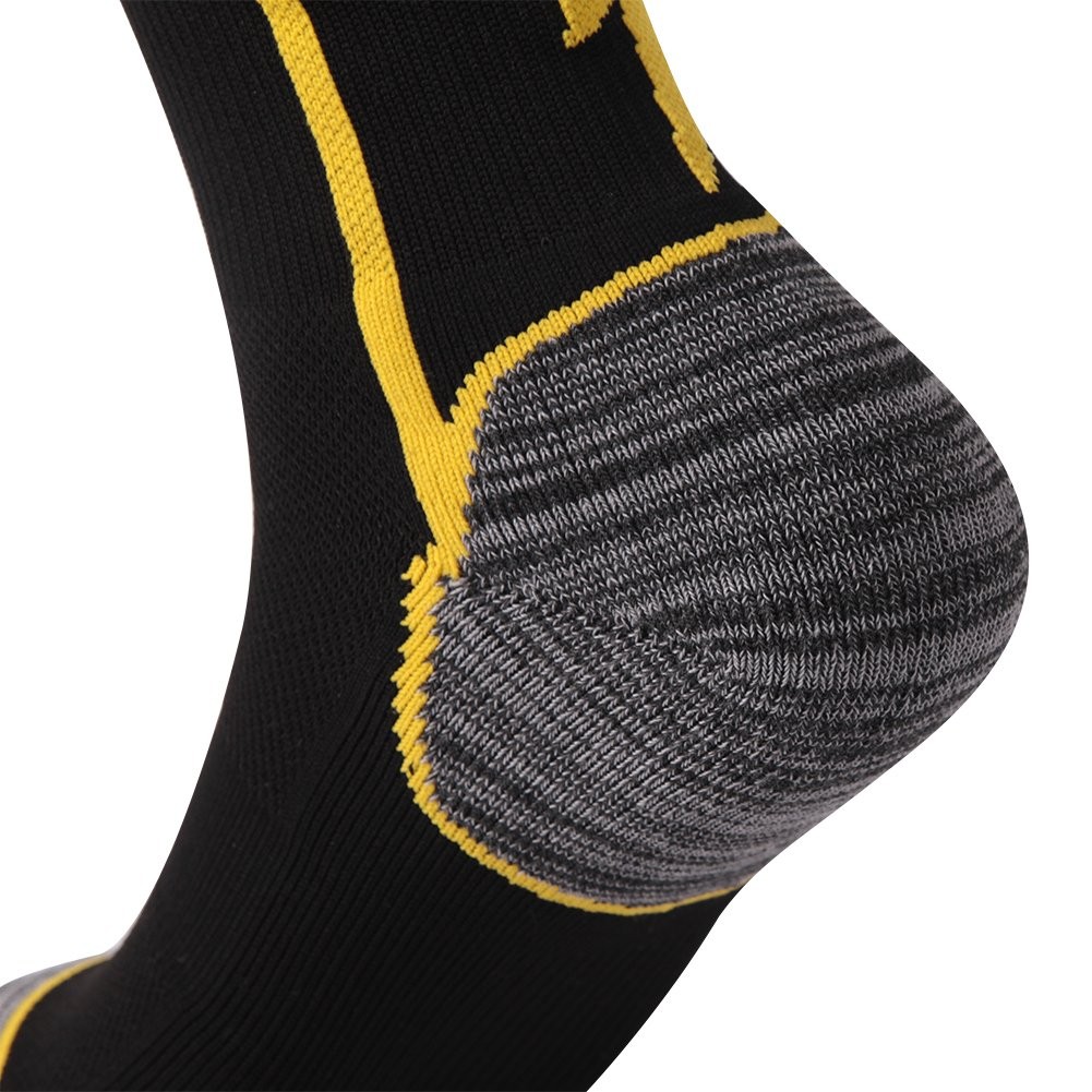 KitNSox Womens Crew Socks, Medium-Large, 36 Or 63 Team Number Black & Gold