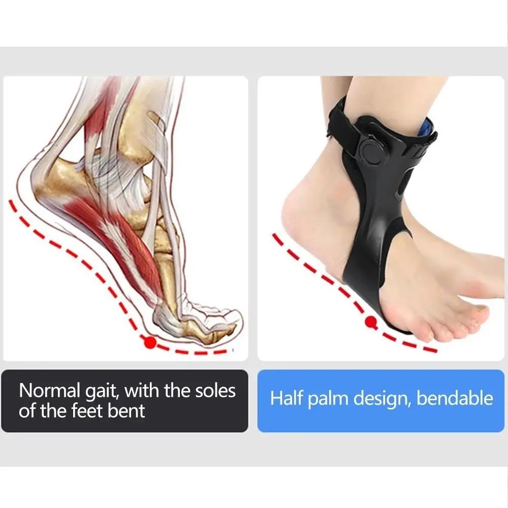 Drop Foot Brace AFO Leaf Spring Splint Ankle Foot Orthosis Support For Stroke