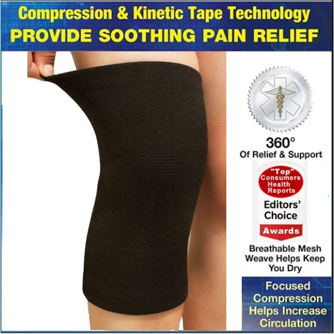 2 Knee Brace Support Elastic Compression Sleeve for Flexible Joint Pain Relief