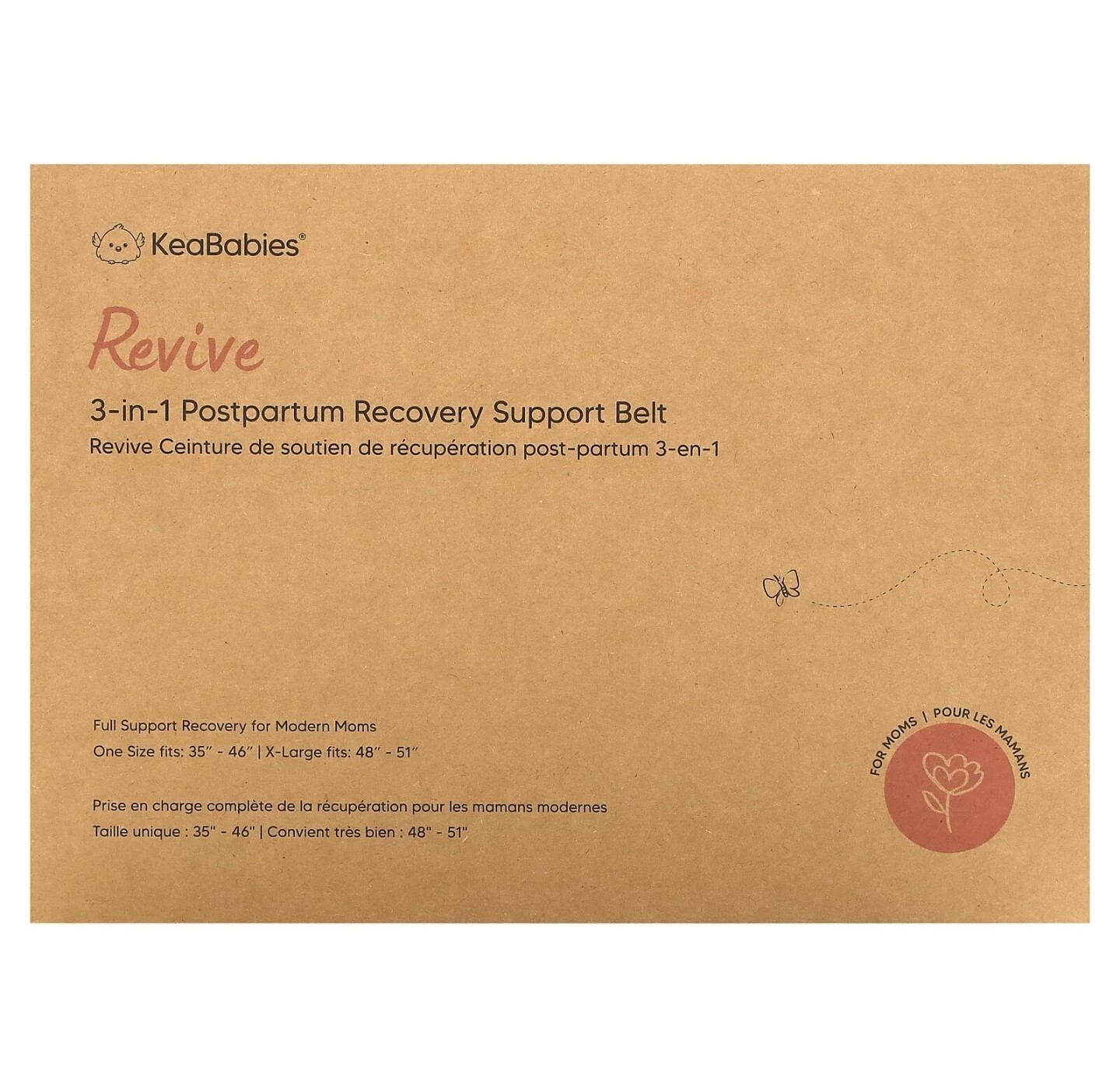 Revive, 3-in-1 Postpartum Recovery Support Belt, OS, Midnight Black, 1 Set