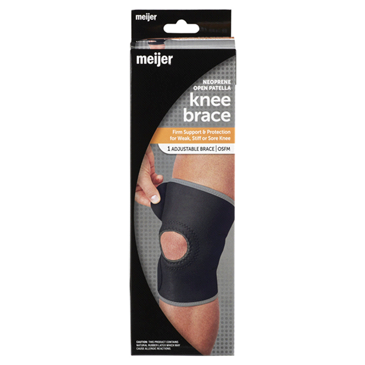 New Meijer Brand Elastic Stabilizer Knee Brace Size Medium/ Small