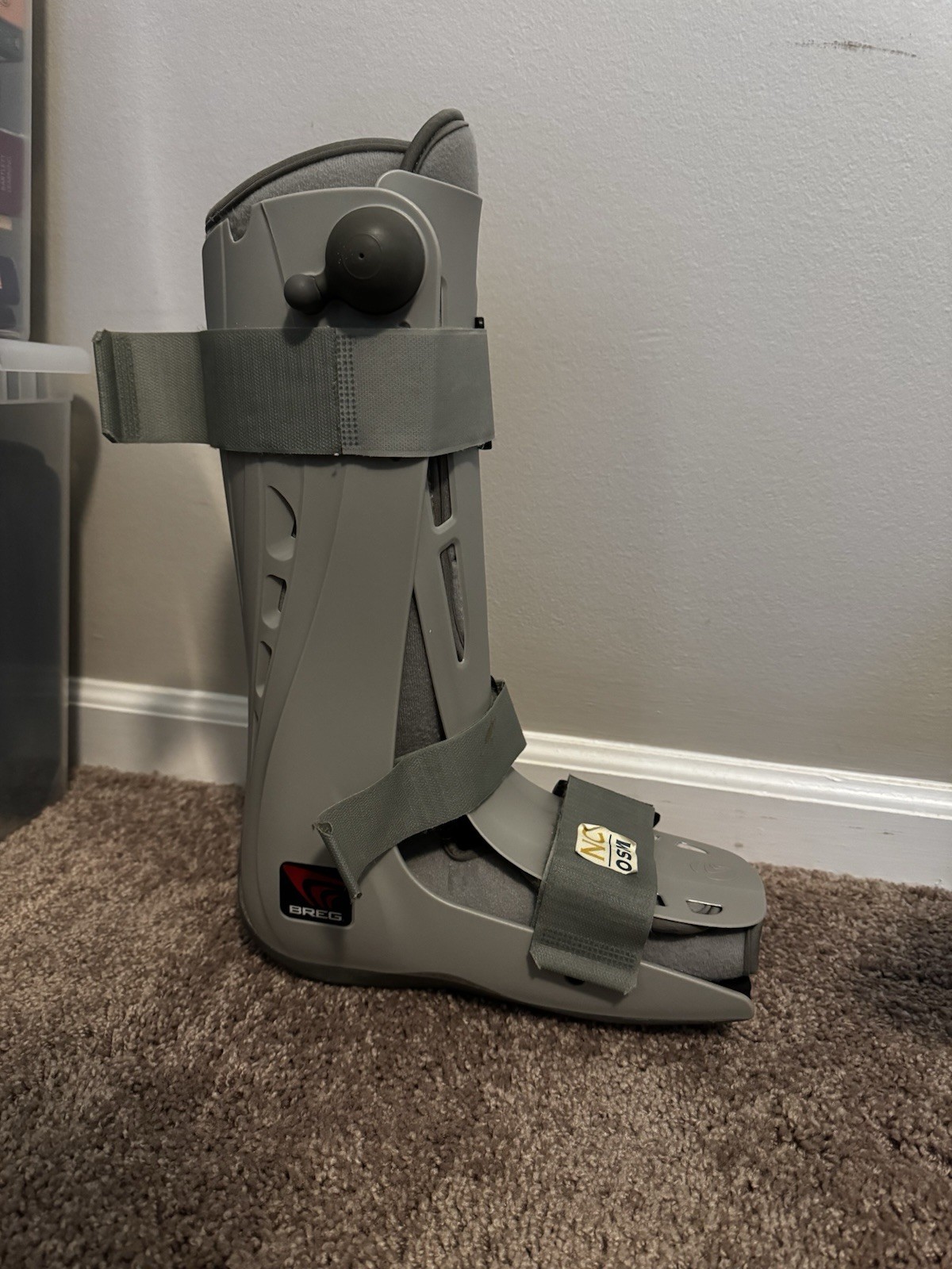 Breg Genesis Mid-Calf Full Shell Walking Boot Orthopedic Walker Small Gray