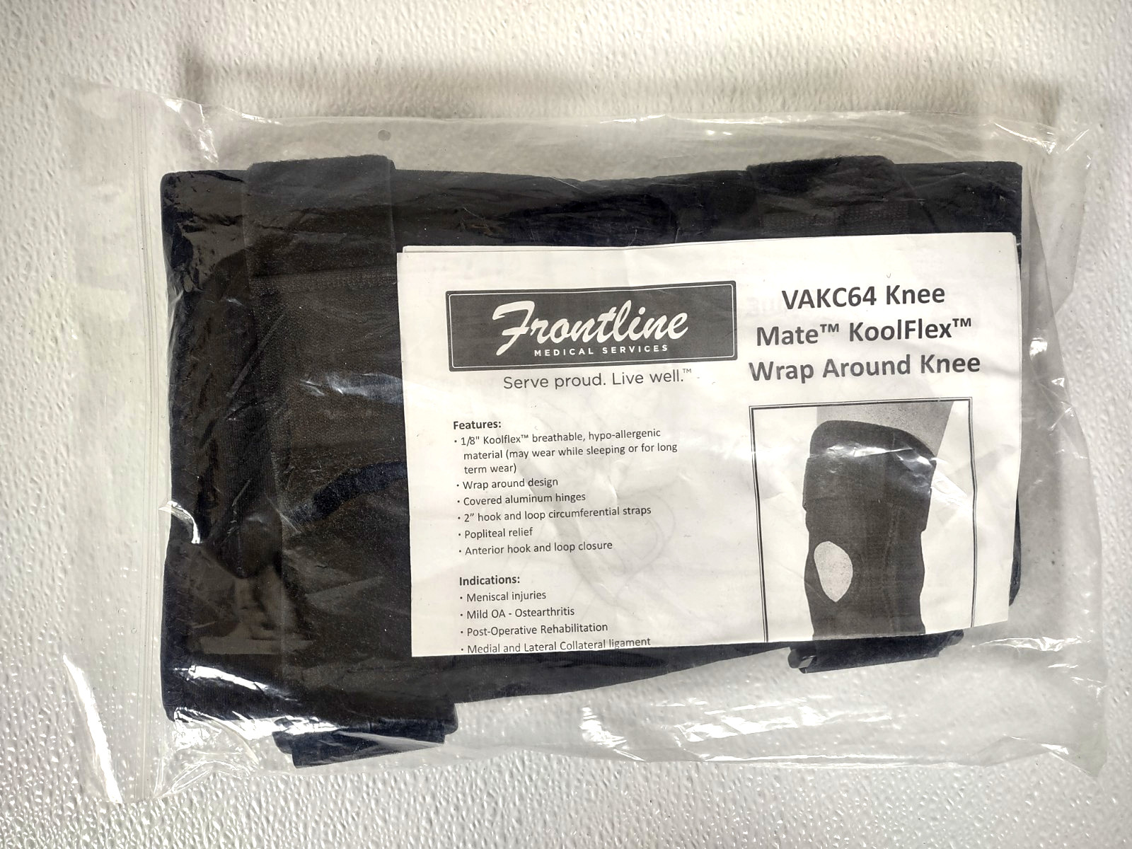New Front Line VAKC64 Koolflex Wrap Knee Mate Orthosis – LARGE – WRAP AROUND