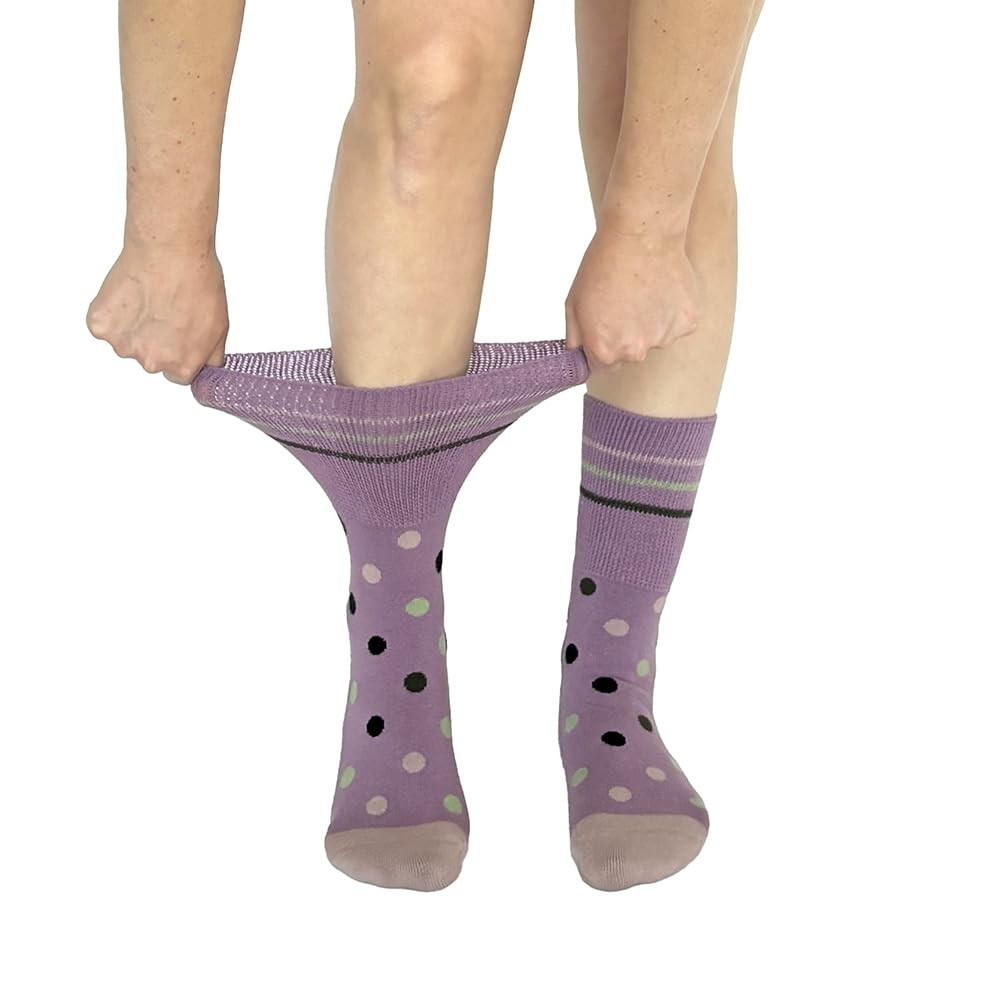 Doctor Johnny’s Compression Socks for Men & Women Small, Pink Polka Dot