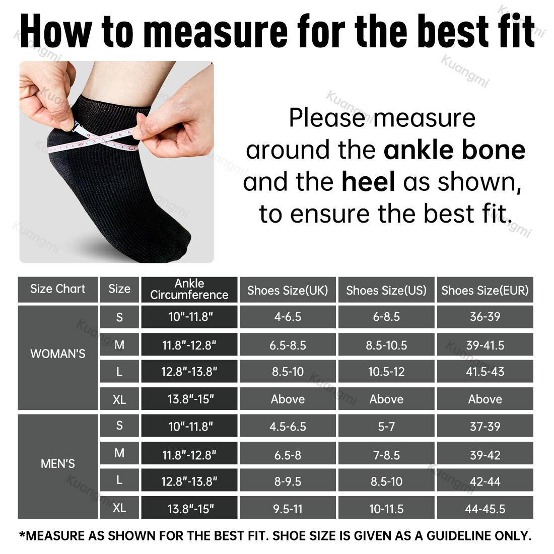 Kuangmi Adjustable Ankle Brace Support Sprain Protect Belt Exercise Ankle Pad