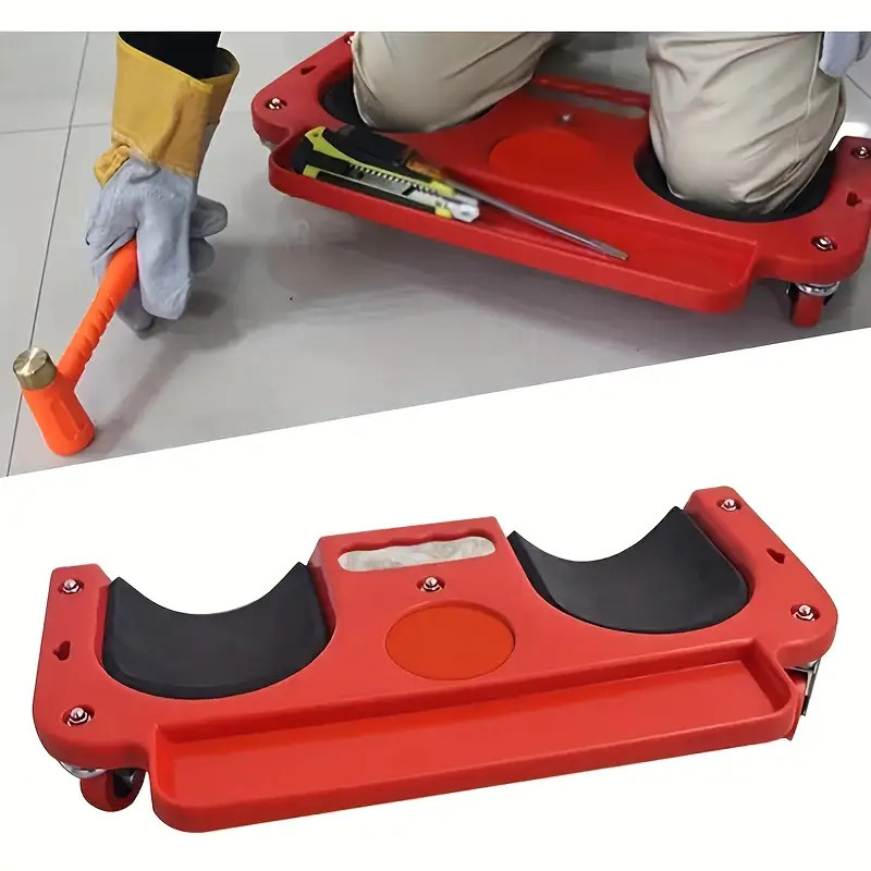 1pc Rolling Knee Pad Platform with Wheels, ABS Material, Multi-Function with Bui