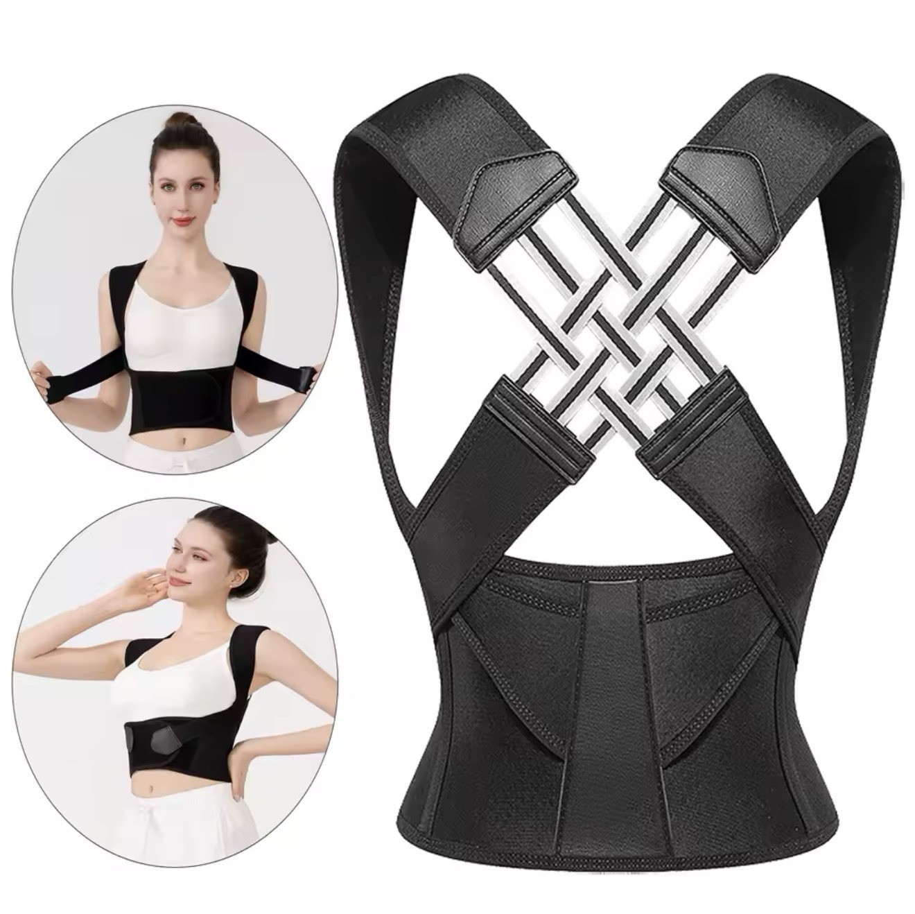Adjustable Posture Corrector Low Back Support Shoulder Brace Belt For Men Women