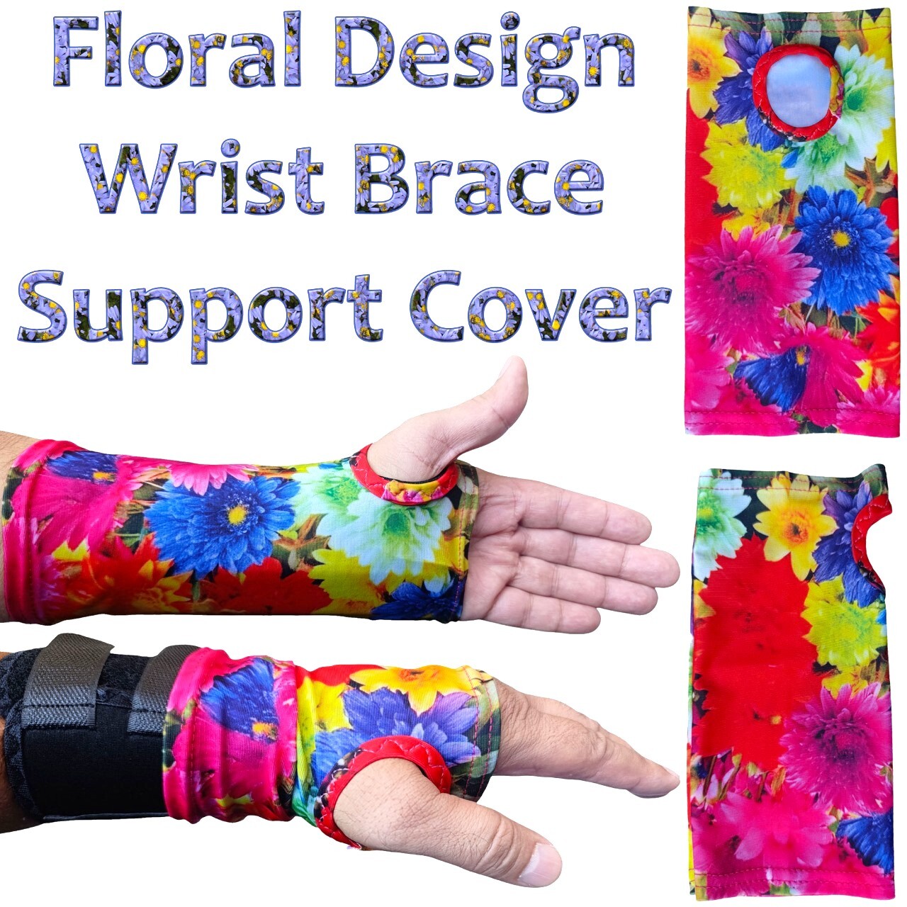 2 x Wrist Support Brace Compression Sleeve Covers Carpal Tunnel Pain Relief Wrap