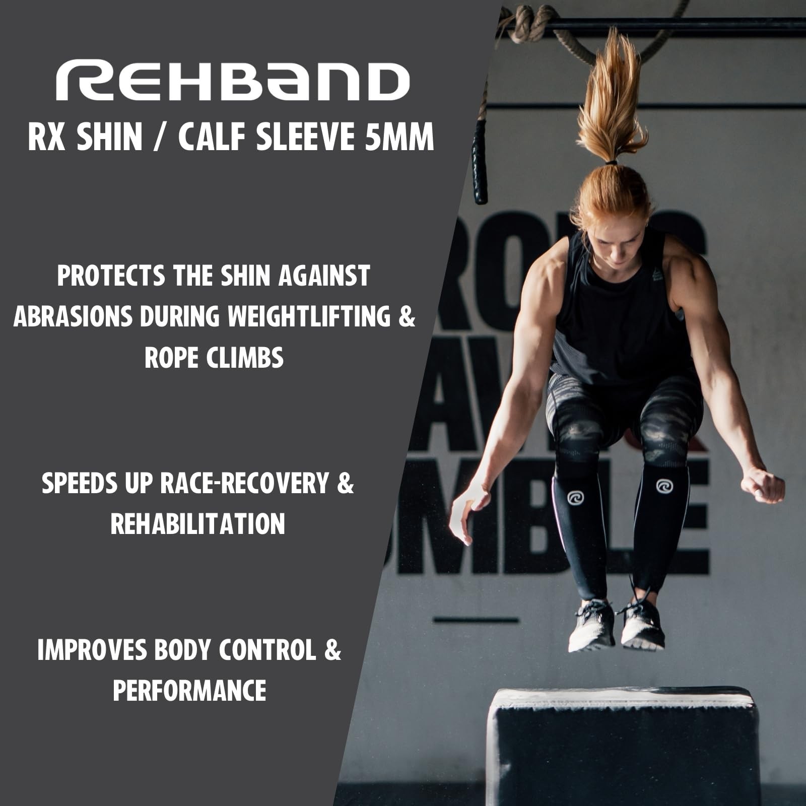 5mm Neoprene Shin Calf Compression Sleeve Support Men Women Blood Flow Brace