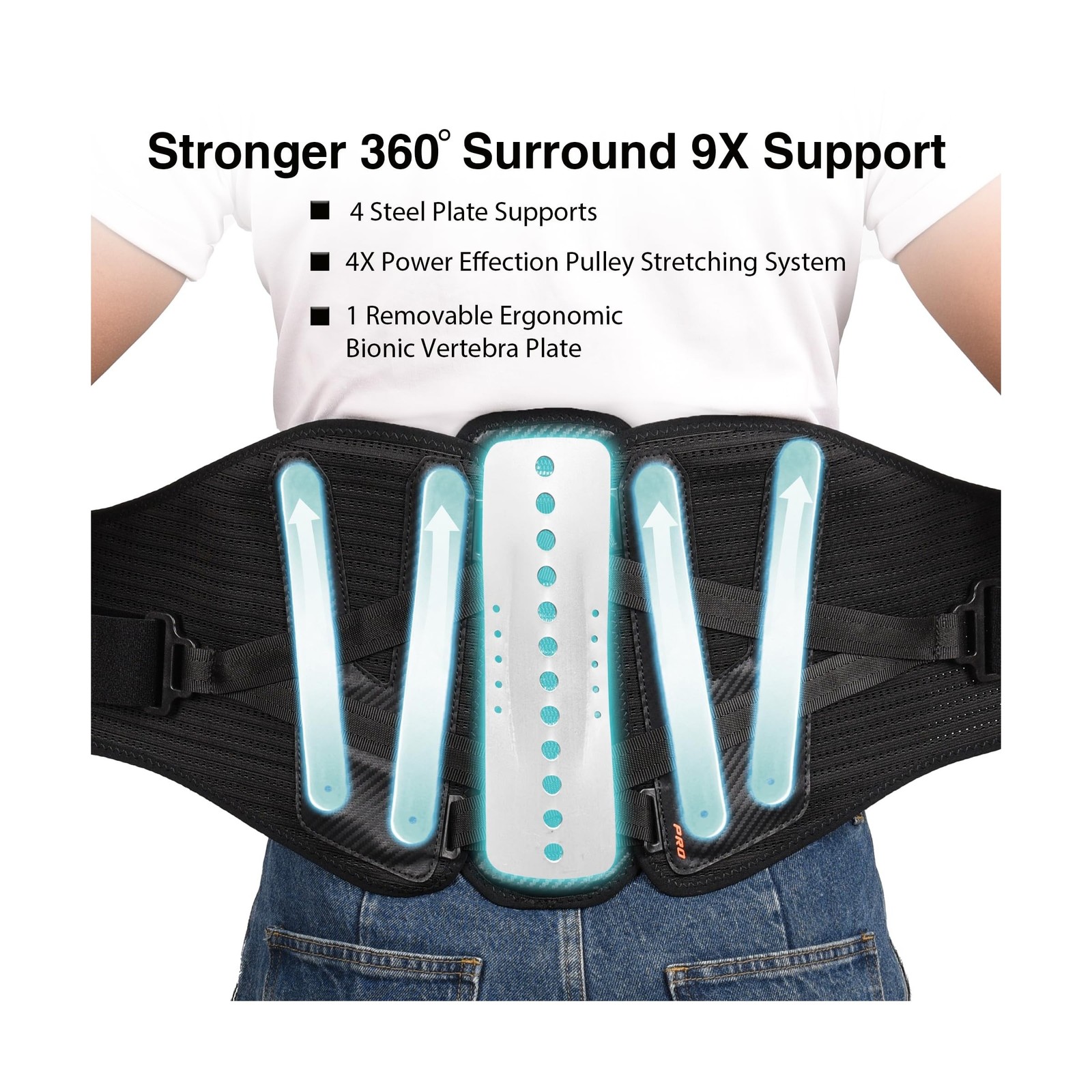 TIMTAKBO Wide and Strong Back Brace for Lower Back Pain Relief,Back Support B…