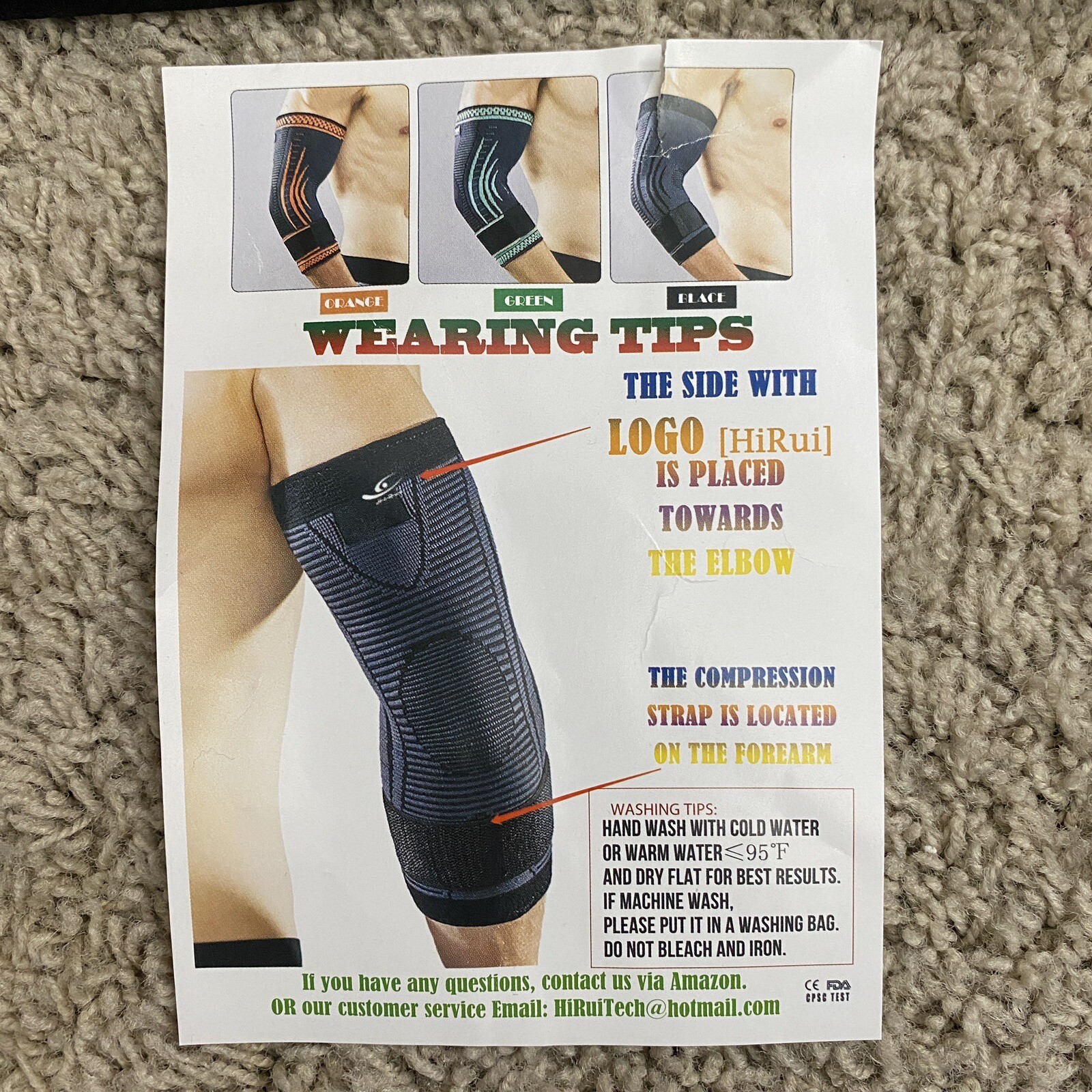 Elbow Brace Elbow Compression Sleeves HiRui 2 Pk Unisex Adjustable Strap L-XL