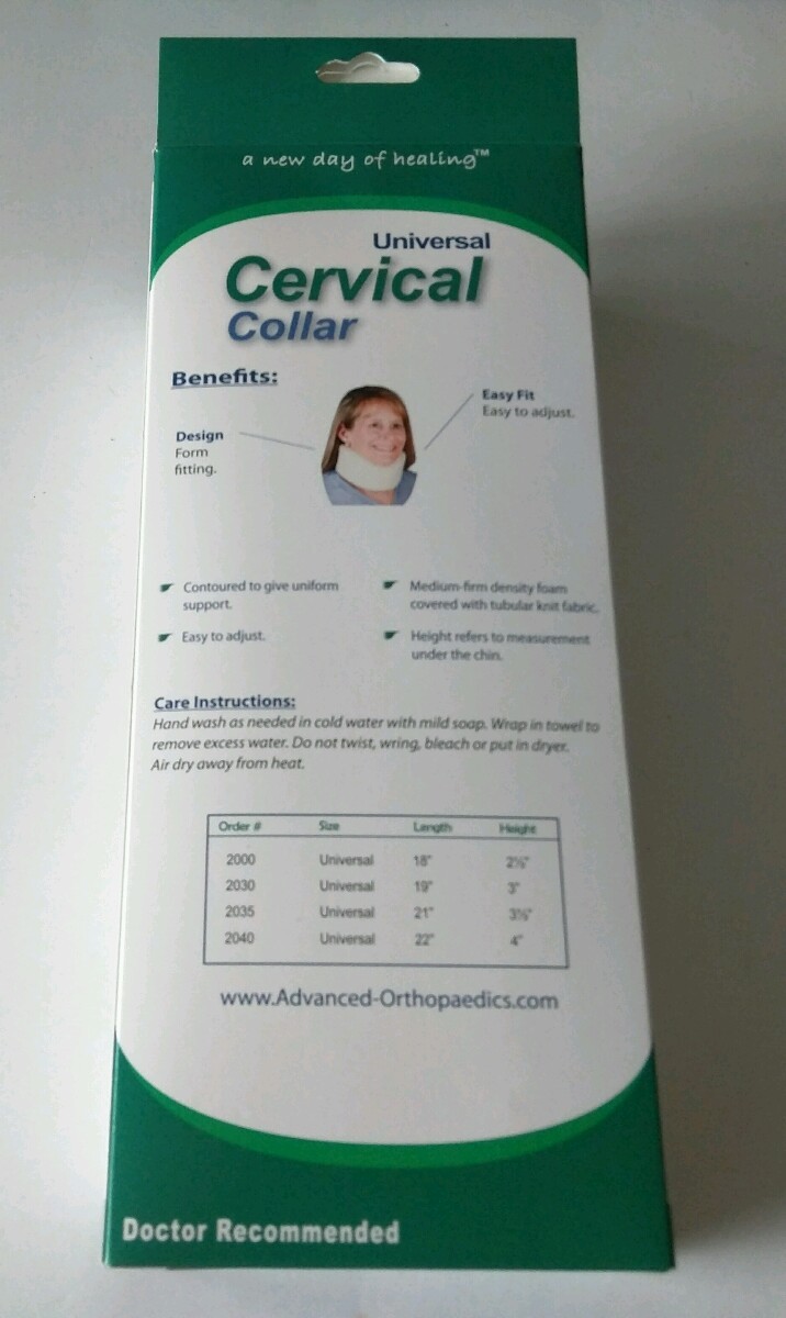 Advanced Orthopaedic Universal Cervical Collar Length 21″ Height 3 1/2″ **NEW**