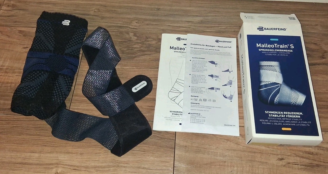 Bauerfeind Malleotrain S Compression Ankle Brace Right Black Stabilizer In Box